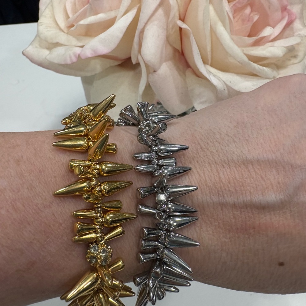Stella & Dot Gold and Silver Spike Bracelets